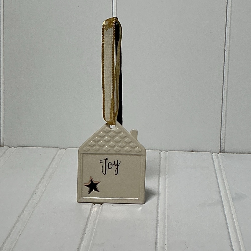Lenox Christmas Joy Ornament Charm 2.5” House Star Porcelain